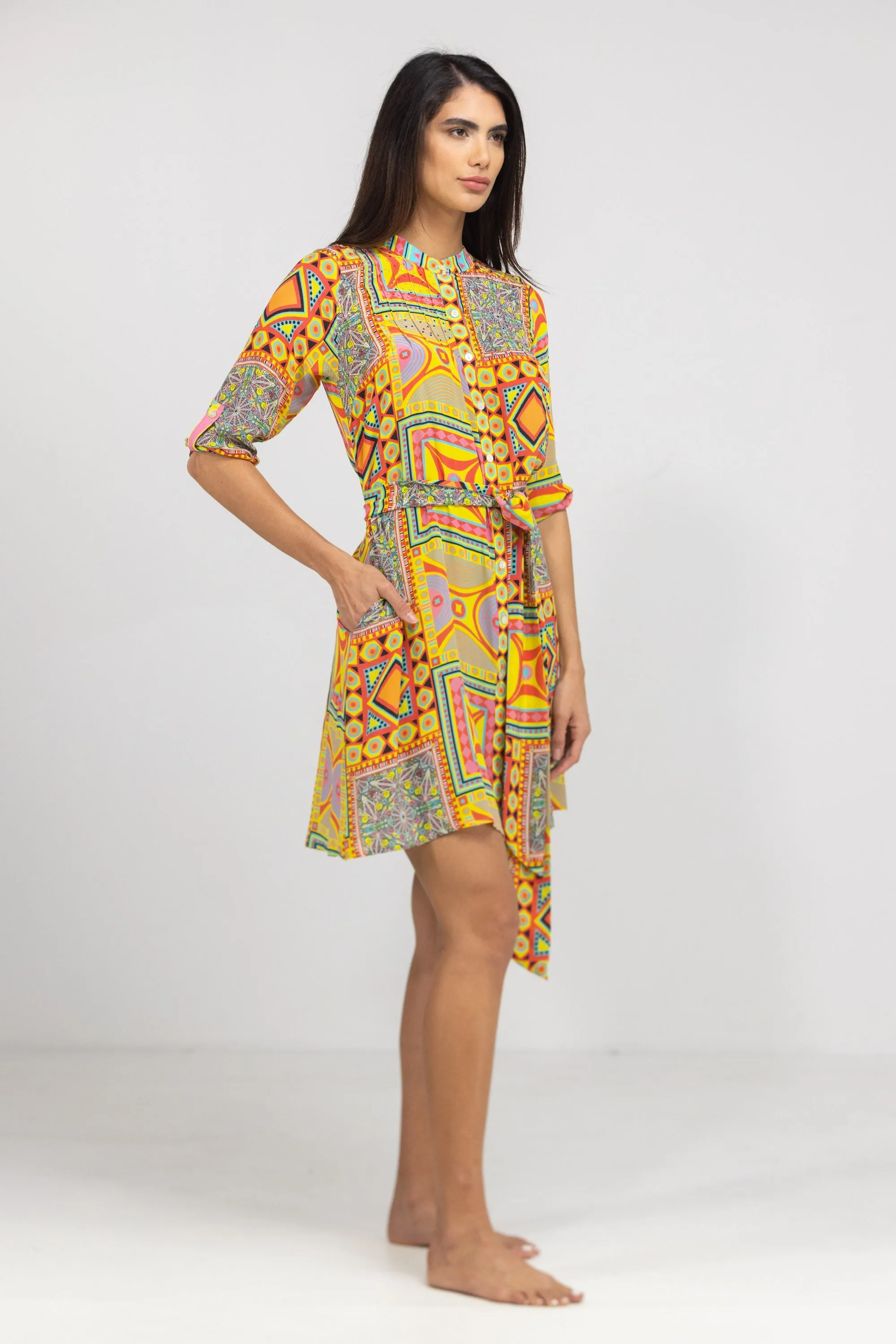 HOBART - PINTUCKS DRESS