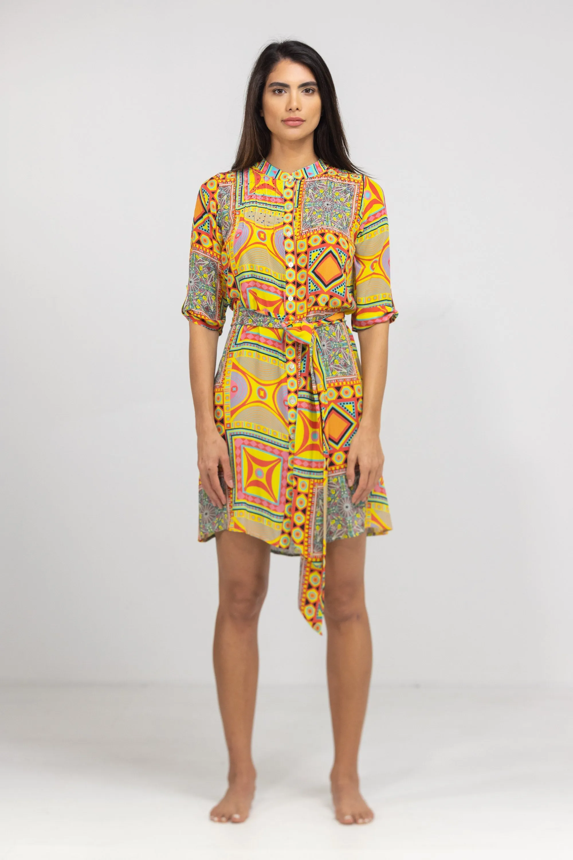HOBART - PINTUCKS DRESS