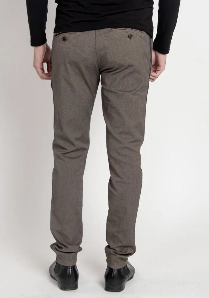 Houndstooth Tuxedo Pants - Grey