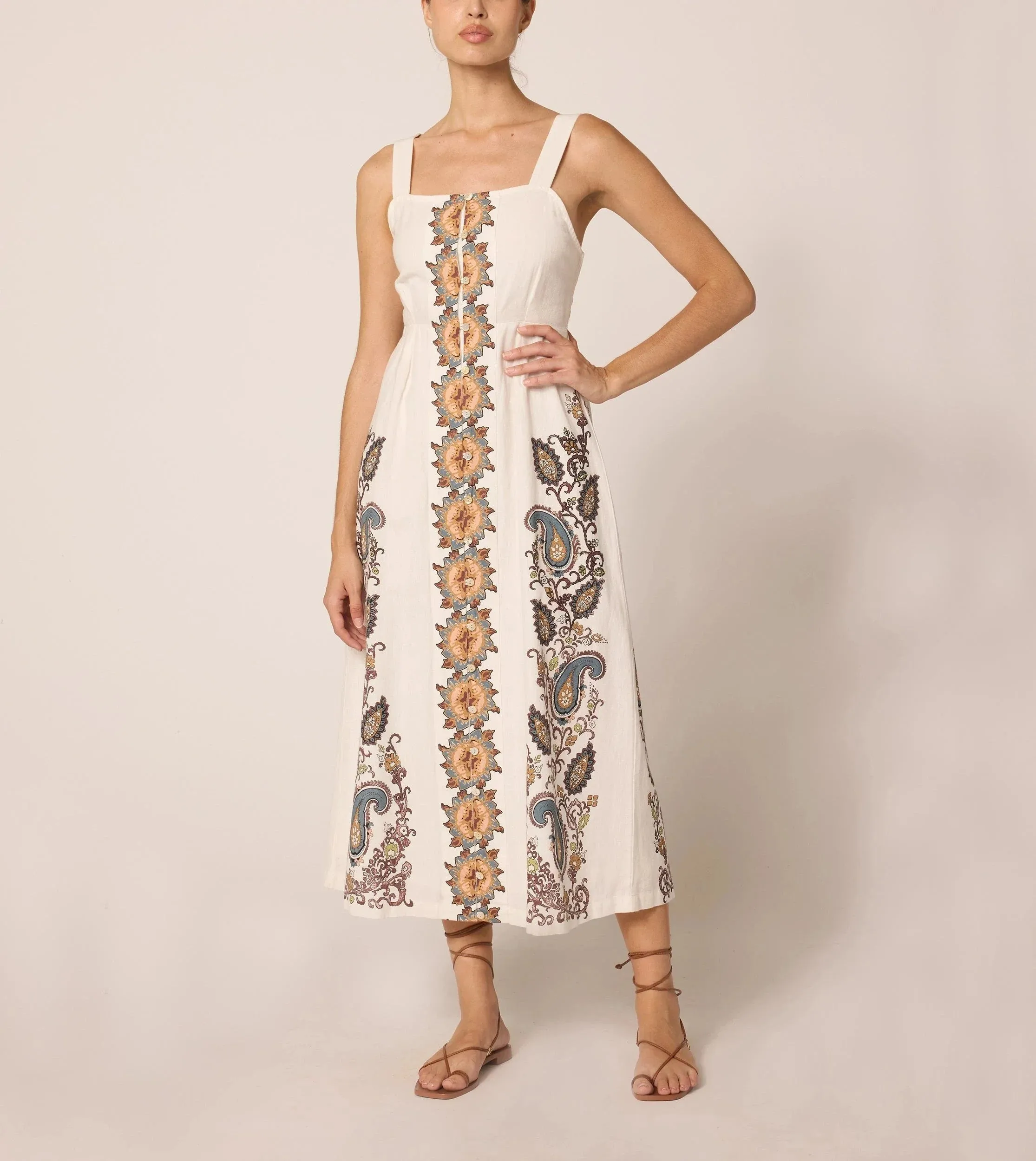Jolene Ankle Dress - Veneto Paisley