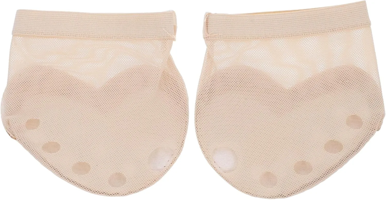 KICHOUSE 1 Pair Half Sole Shoes Ballet Jazz Modern Toe Protection Size m Skin Tone