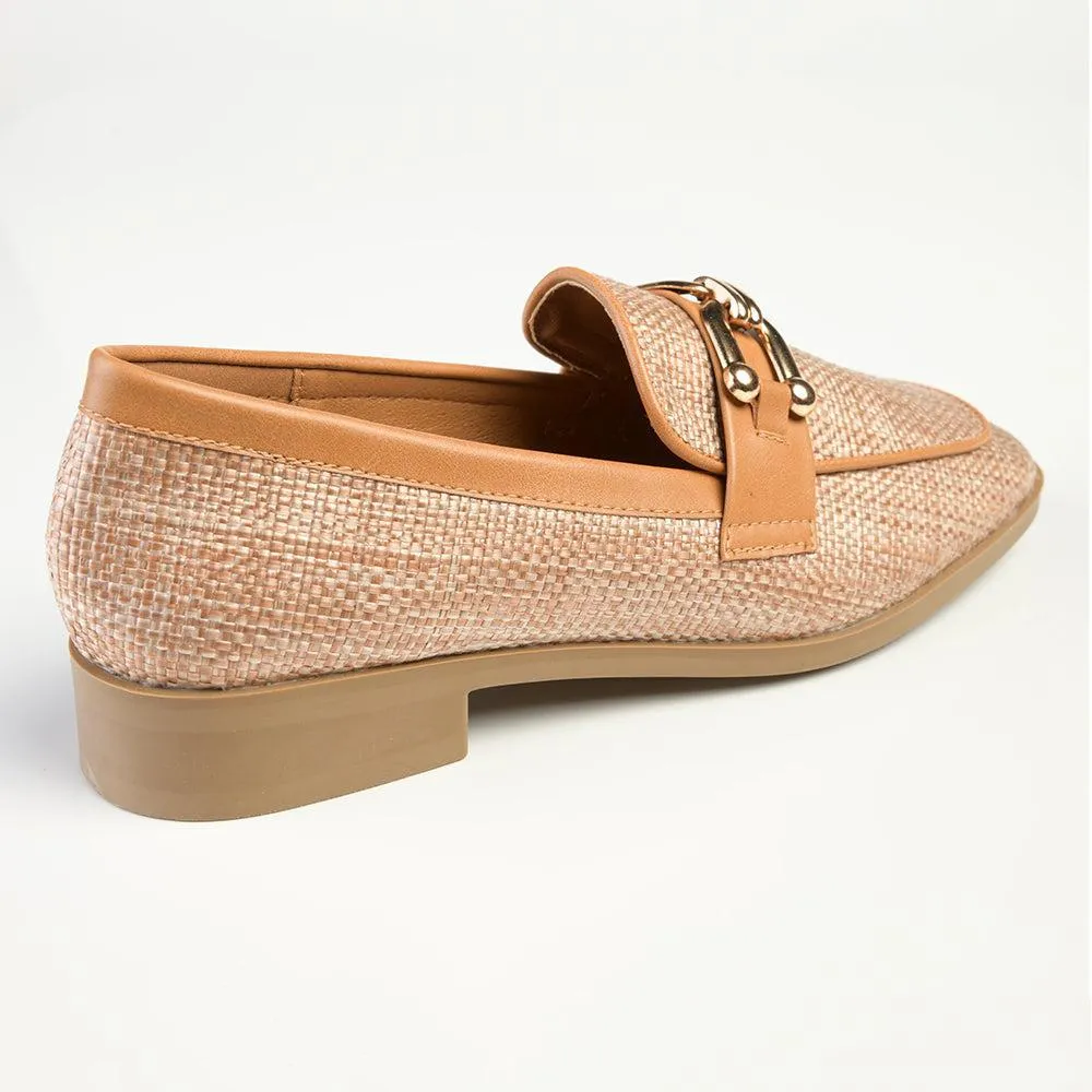 Madison Phoenix - Metal Trim Loafer - Tan
