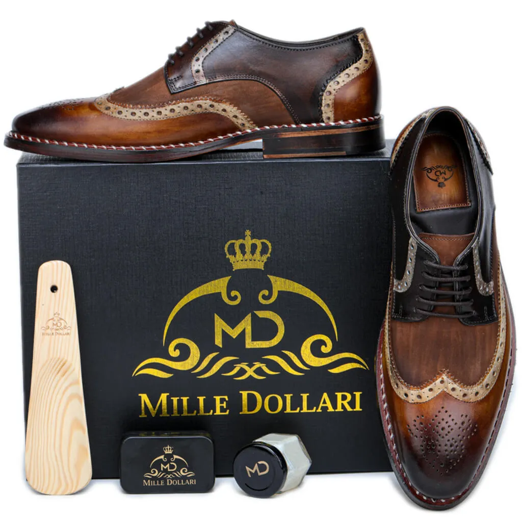 Matt Brown Designer Oxfords In Brown