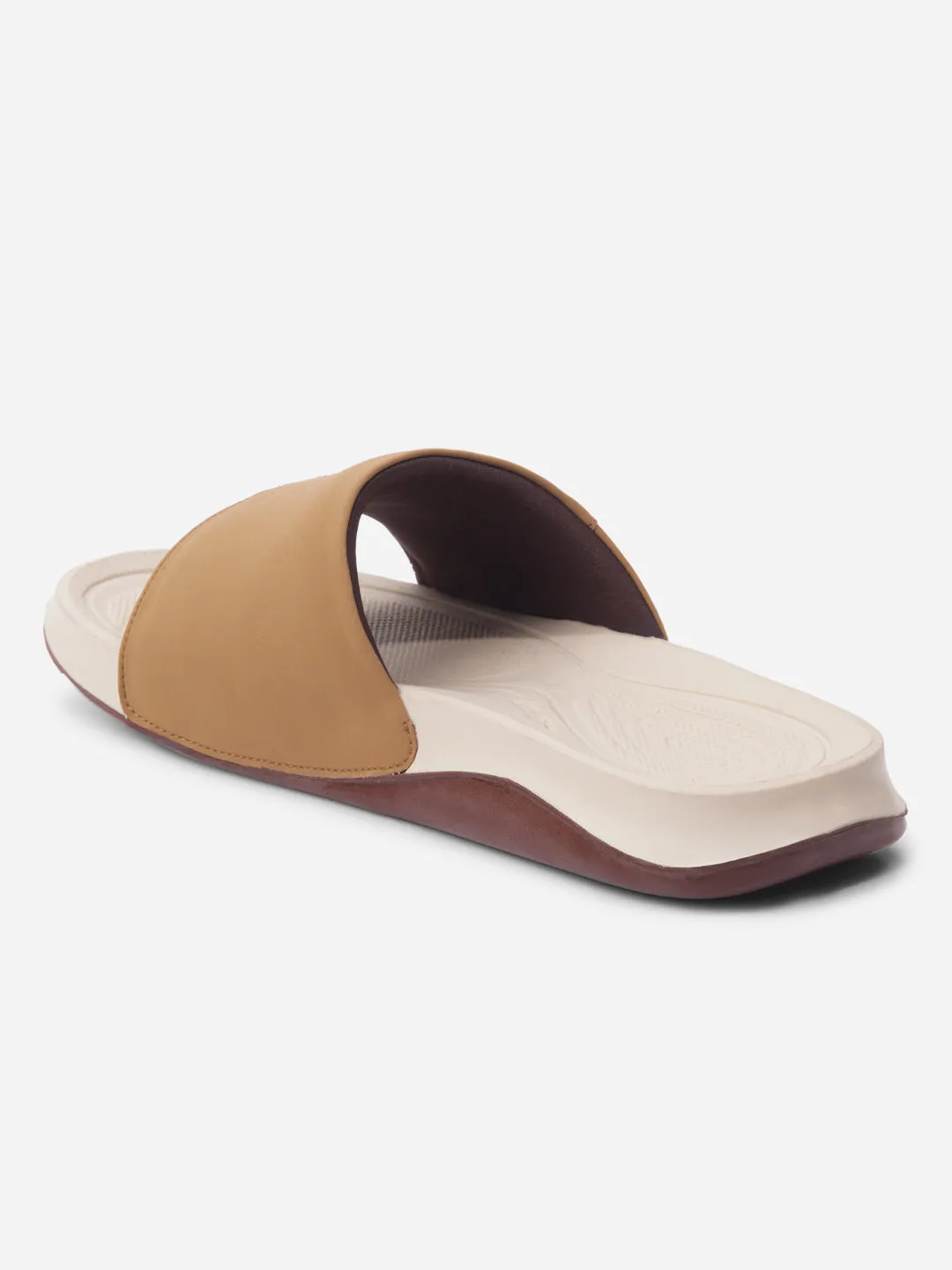 Men's Camel/Brown Active Graphic Printed Slider (IX5019)