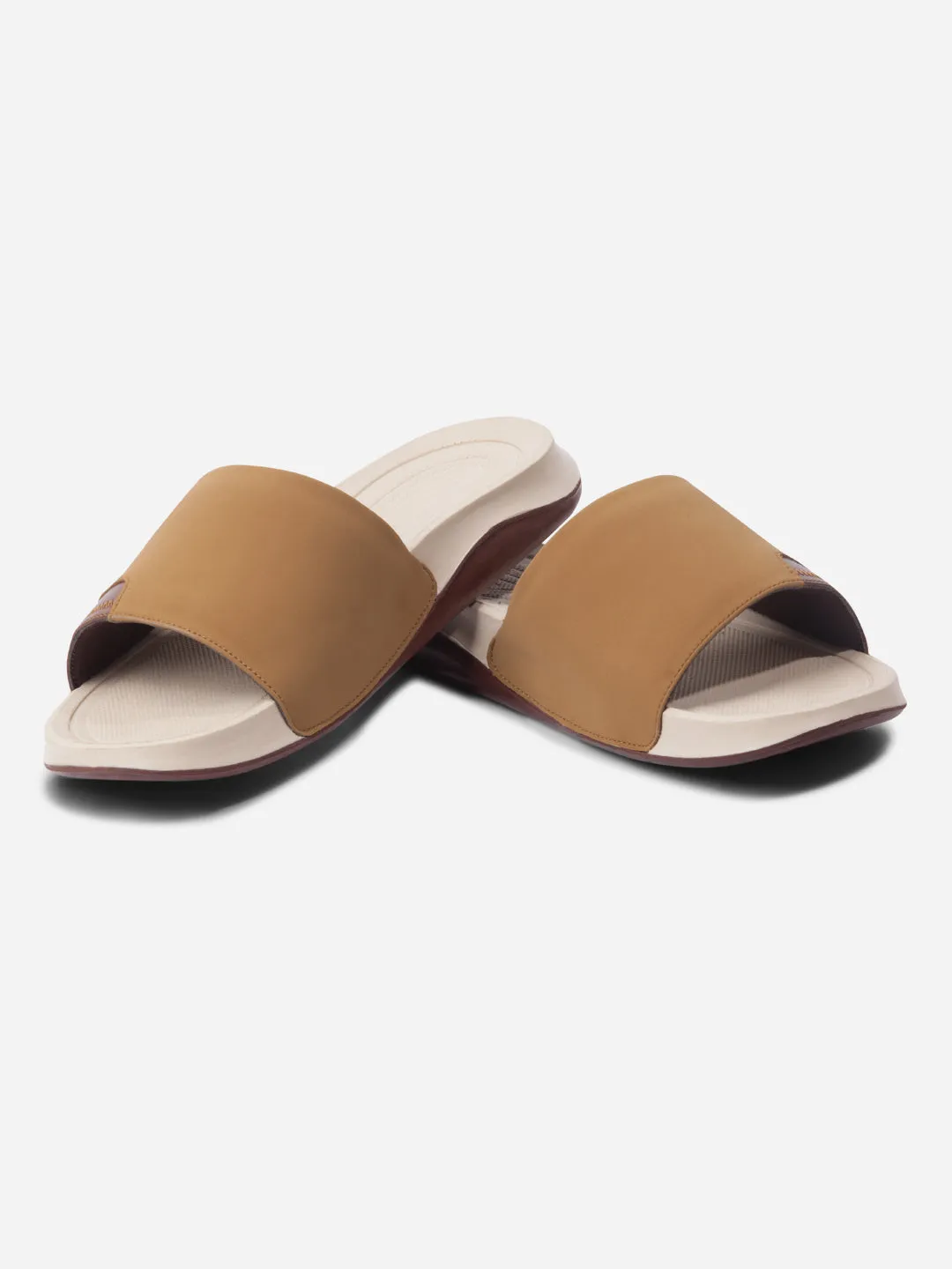 Men's Camel/Brown Active Graphic Printed Slider (IX5019)