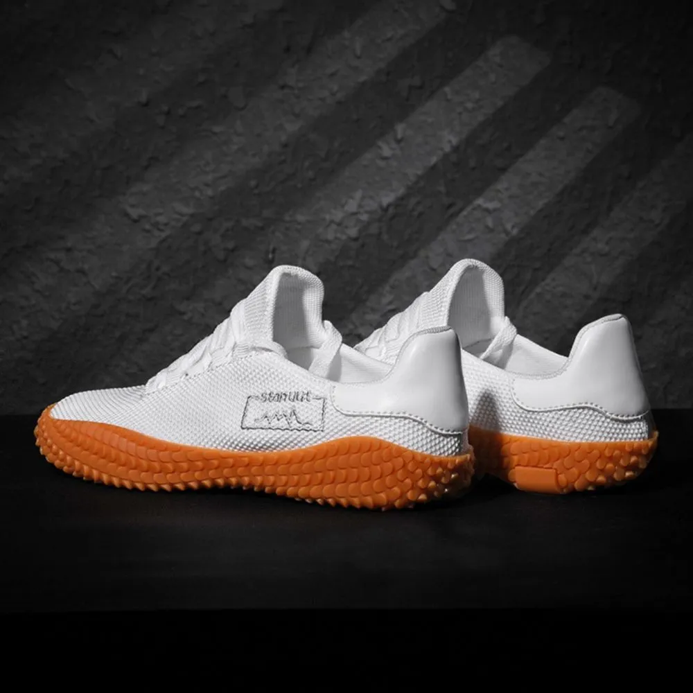 Men’s Sneakers Barefoot Lightweight Shoes - White Size US10.5 = EU45