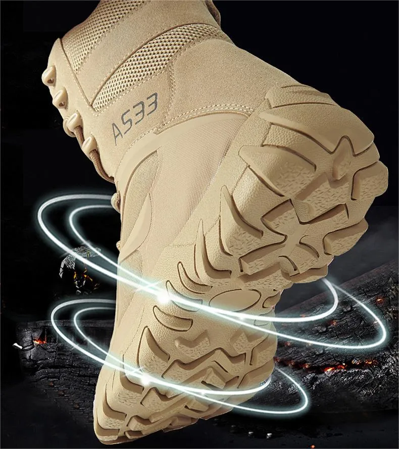 Men's Tactical Boots Lightweight Work Military Boots Side Zipper Jungle boots