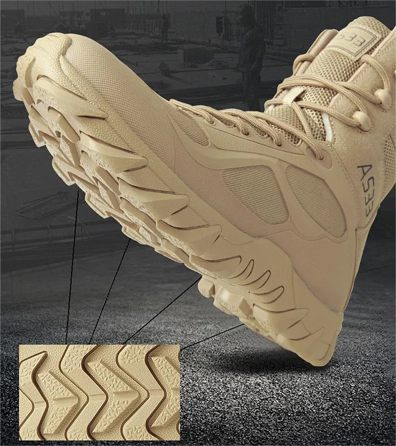 Men's Tactical Boots Lightweight Work Military Boots Side Zipper Jungle boots