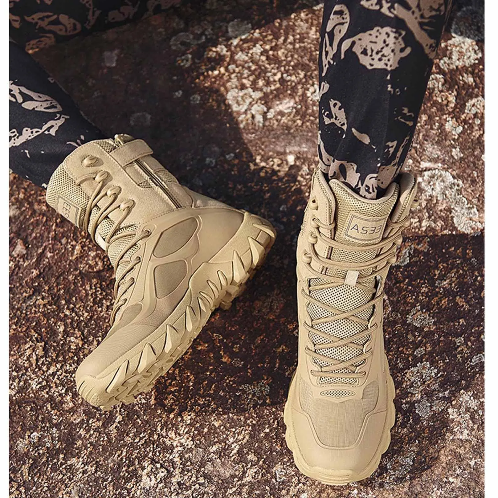 Men's Tactical Boots Lightweight Work Military Boots Side Zipper Jungle boots