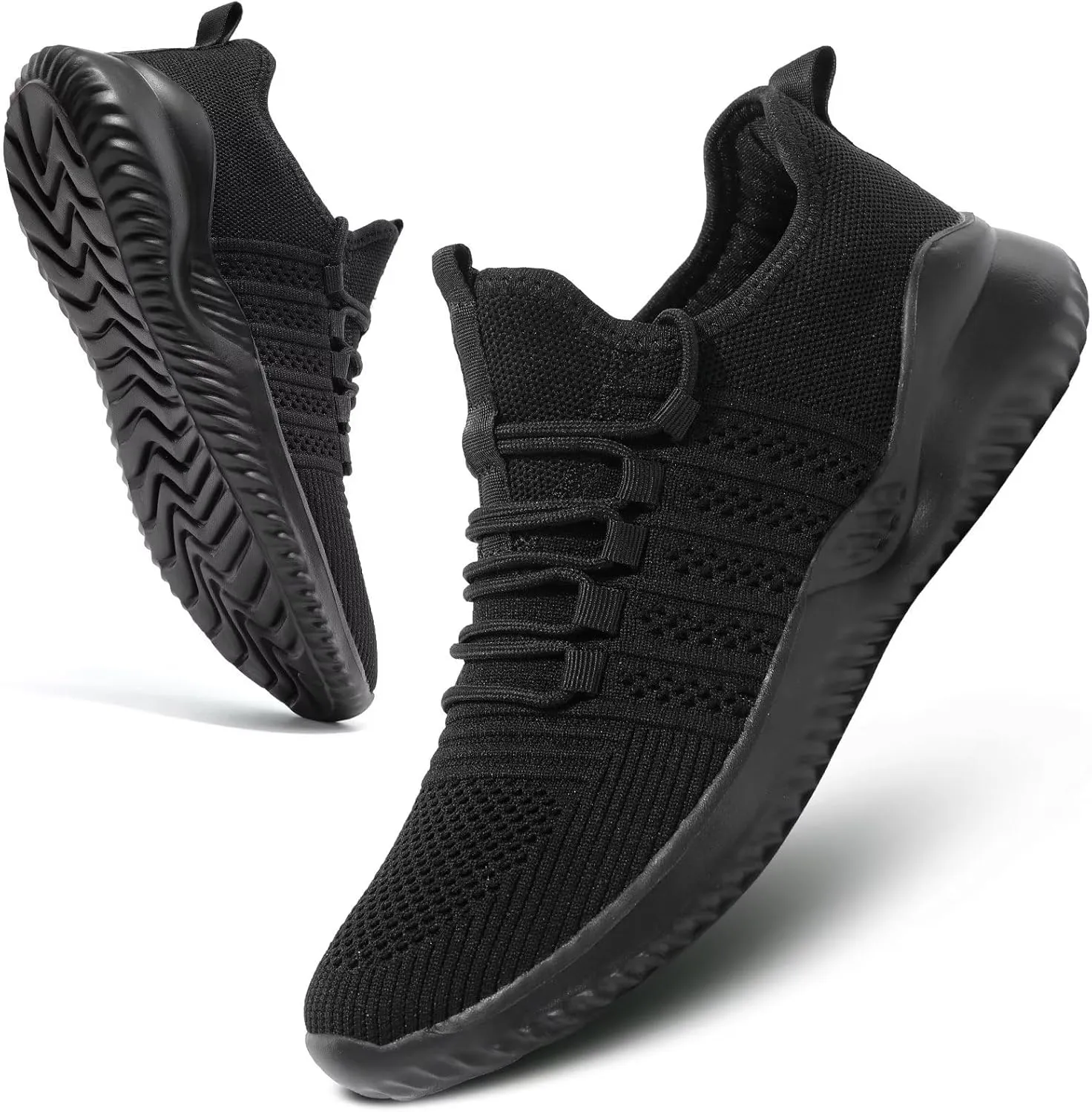 Mens Walking Shoes Lightweight Breathable Slip On Running Shoes Comfortable Fashion Sneakers Workout Casual Sports