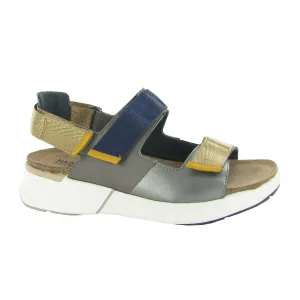 Naot Odyssey Active Sandal (Women) - Sterling/Foggy Gray/Polar Sea/Marigold
