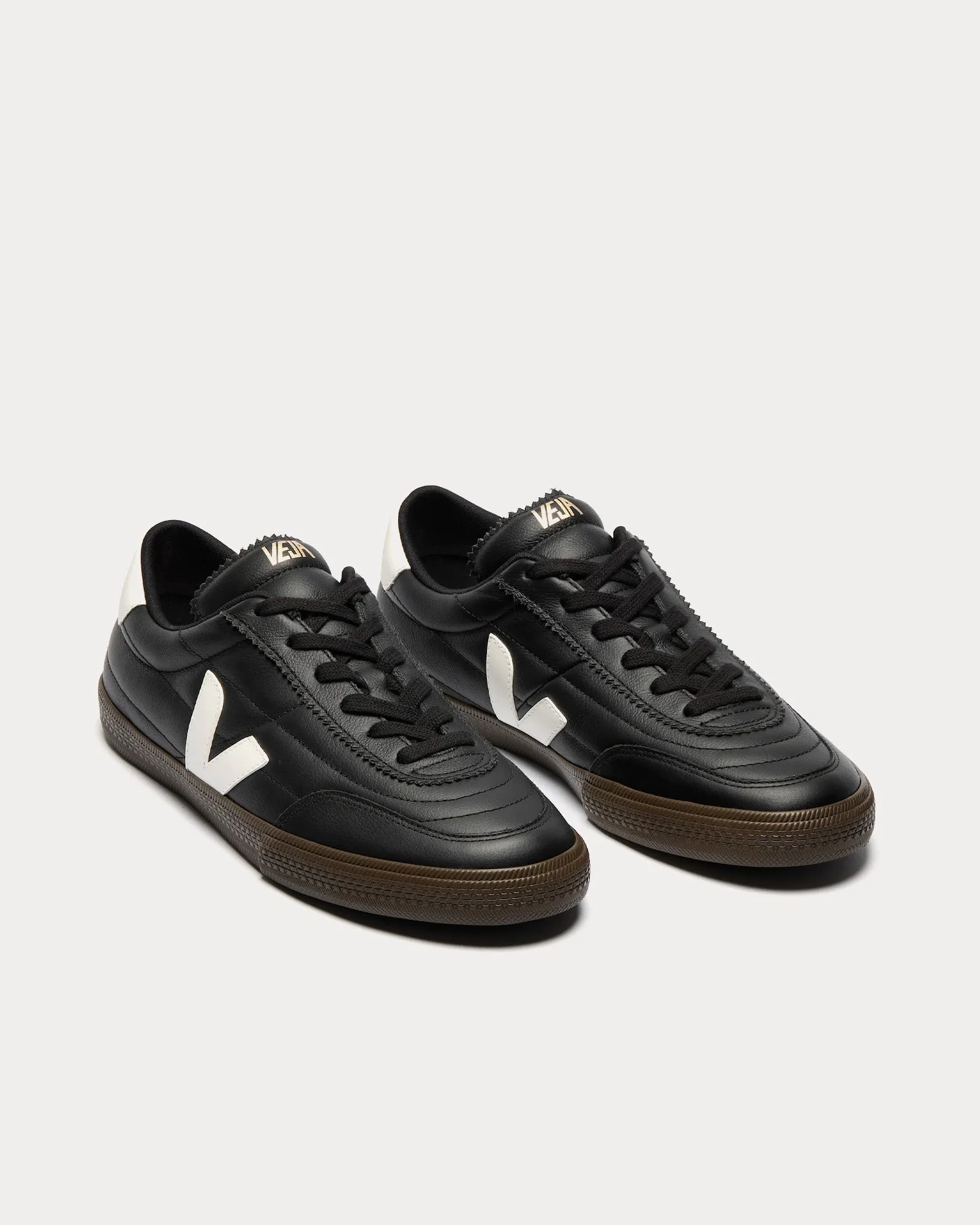 Panenka Leather Black / White Low Top Sneakers