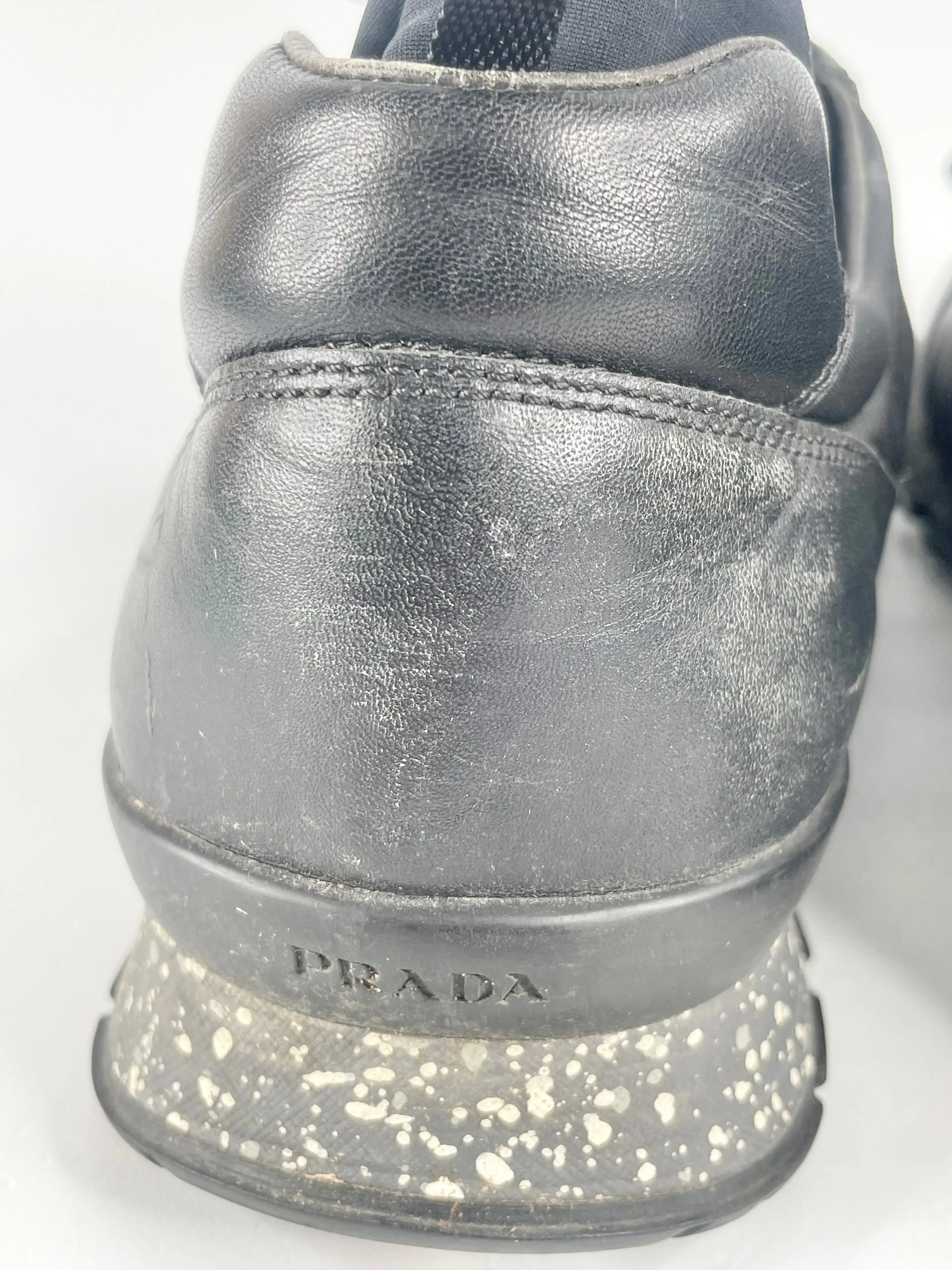 Prada Sport Black Neoprene & Leather Sneakers - US10