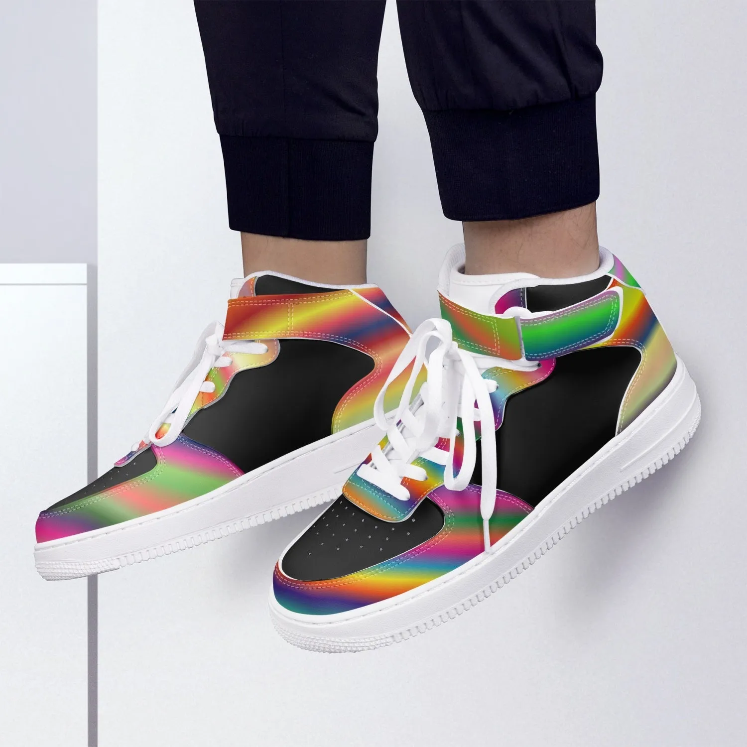 Rainbow Space Force Hi Tops