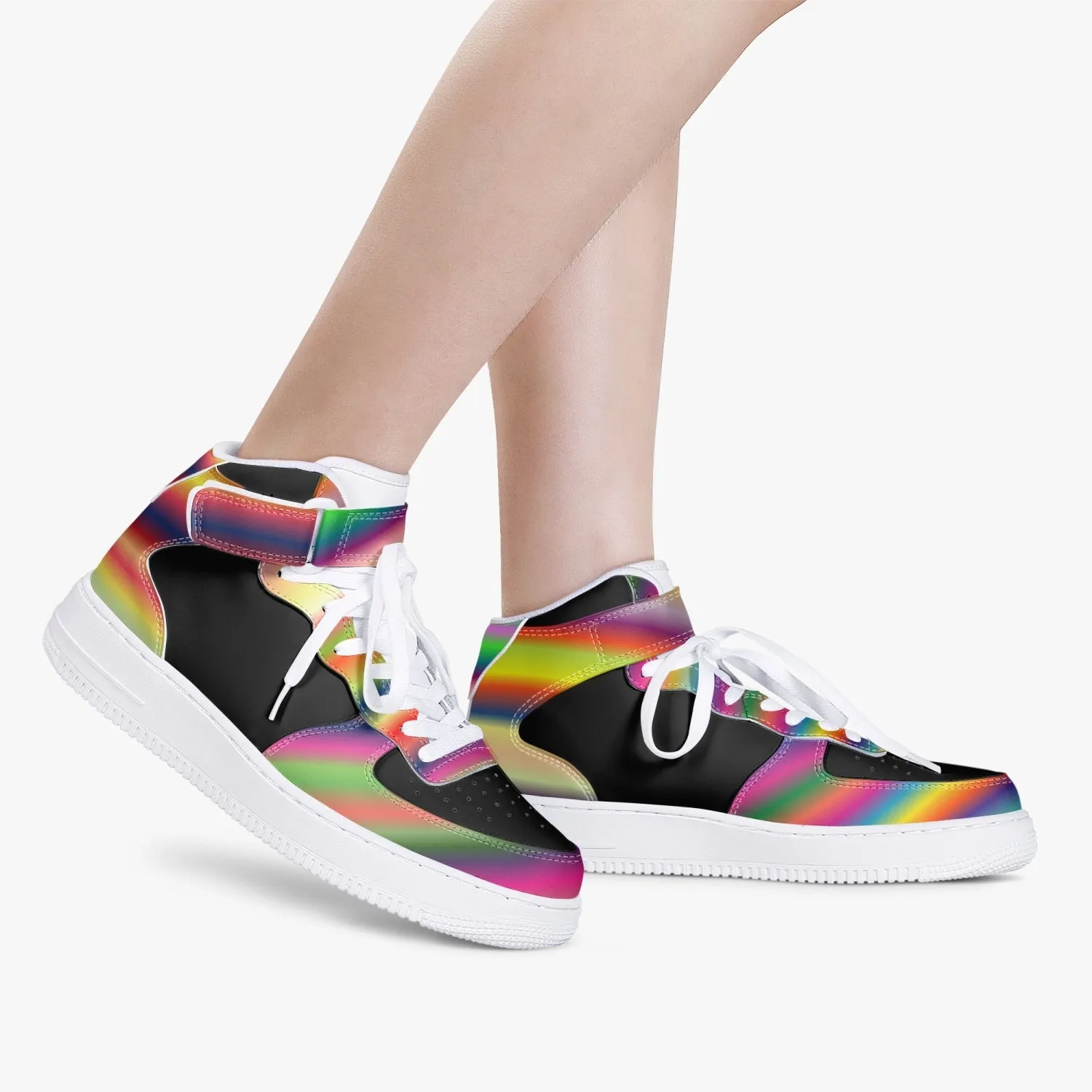 Rainbow Space Force Hi Tops