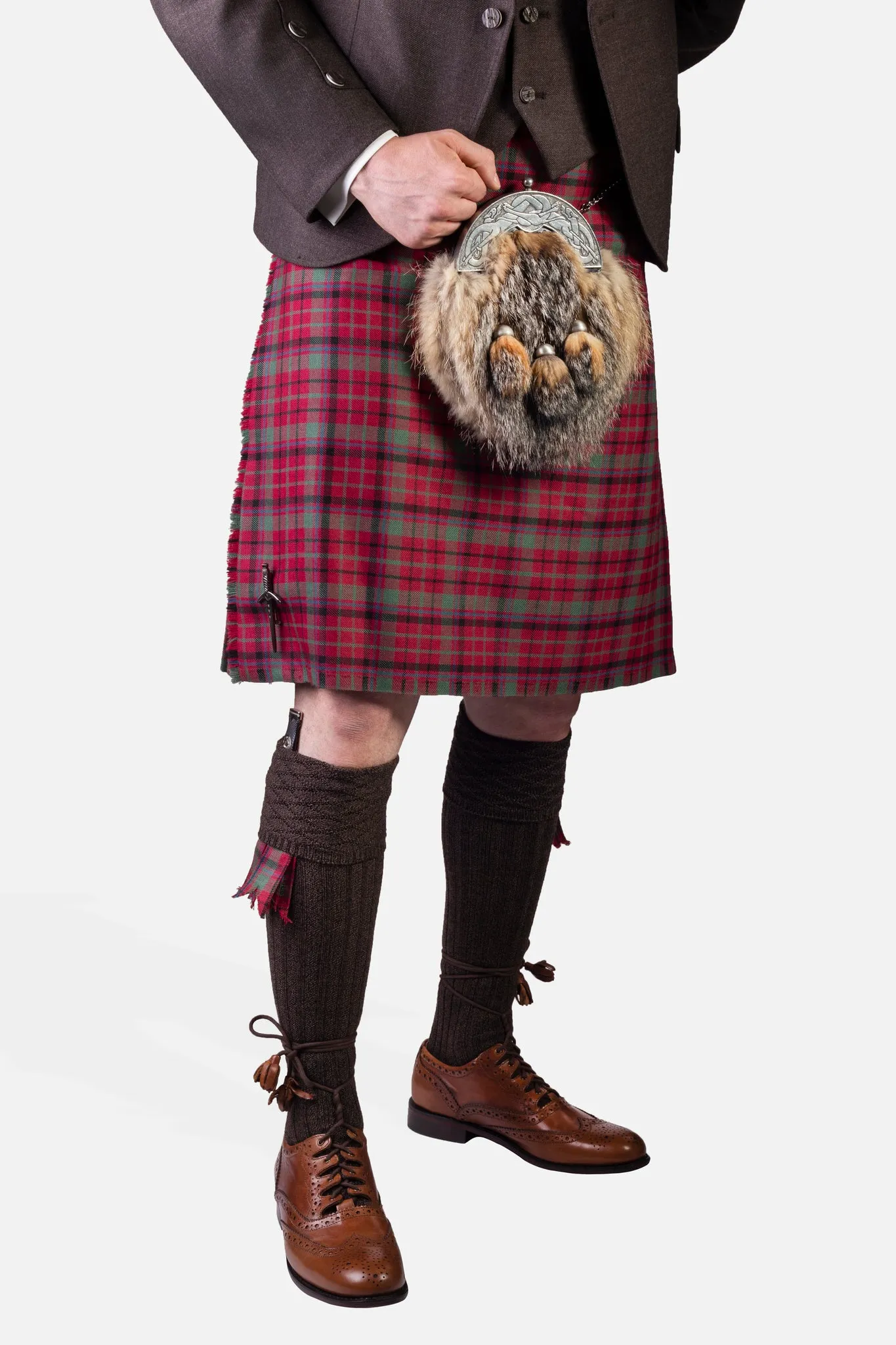 Red Nicolson Muted / Peat Holyrood Kilt Hire Outfit