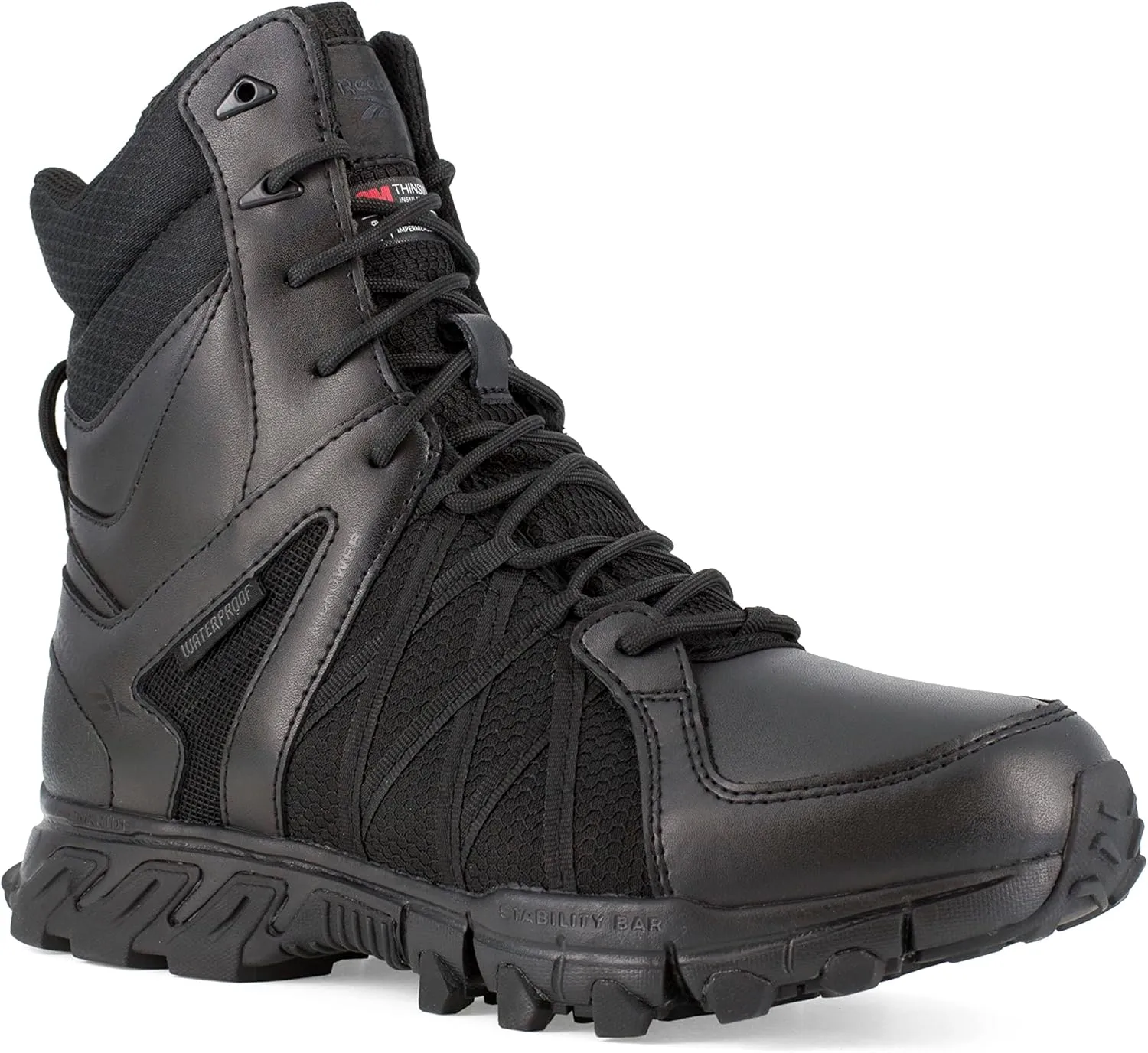 Reebok Men's Rb3455 Trailgrip 8" Tactical Waterproof Insulated Construction Boot Black Work & Safety