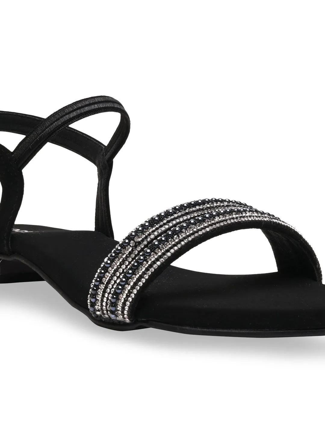 Rocia By Regal Black Women Diamond Flat Sandals