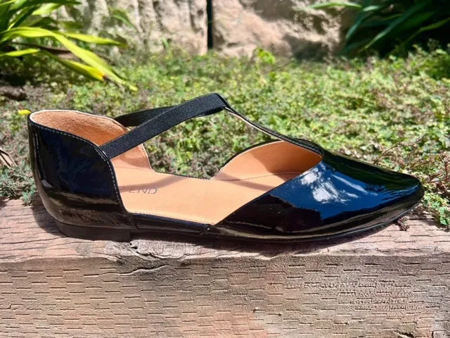 Saddie Sandal - Black Patent Leather