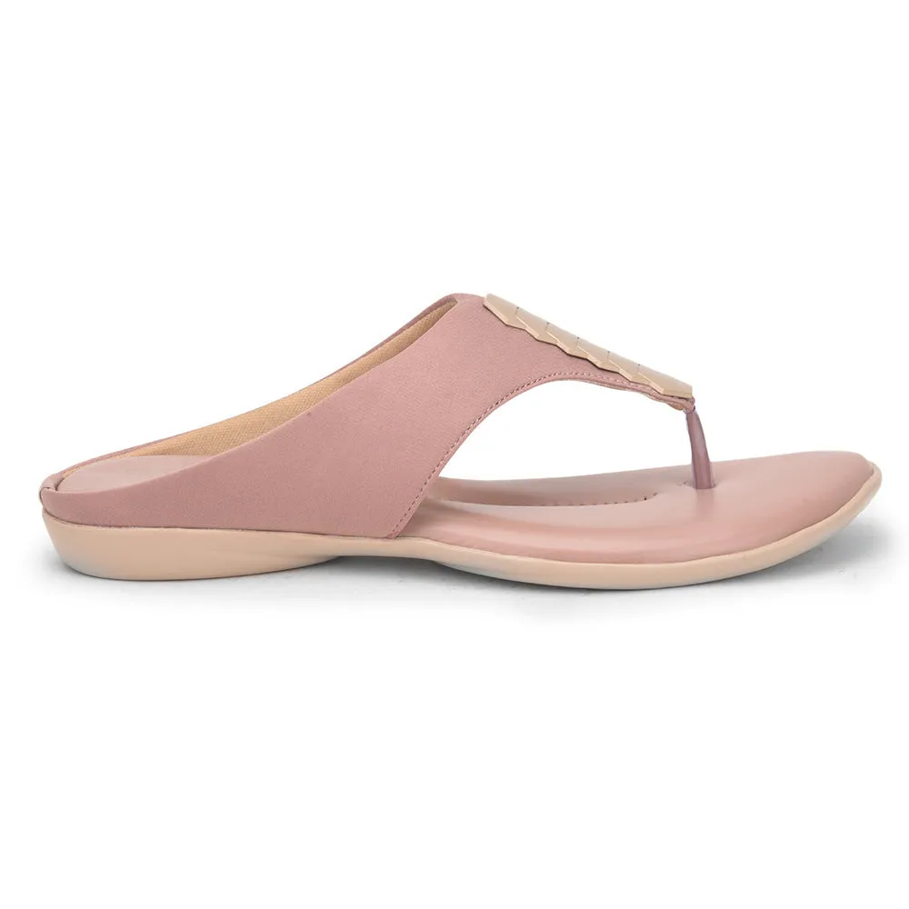 Senorita Formal Pink Flat Slipper For Women MK-201 By Liberty