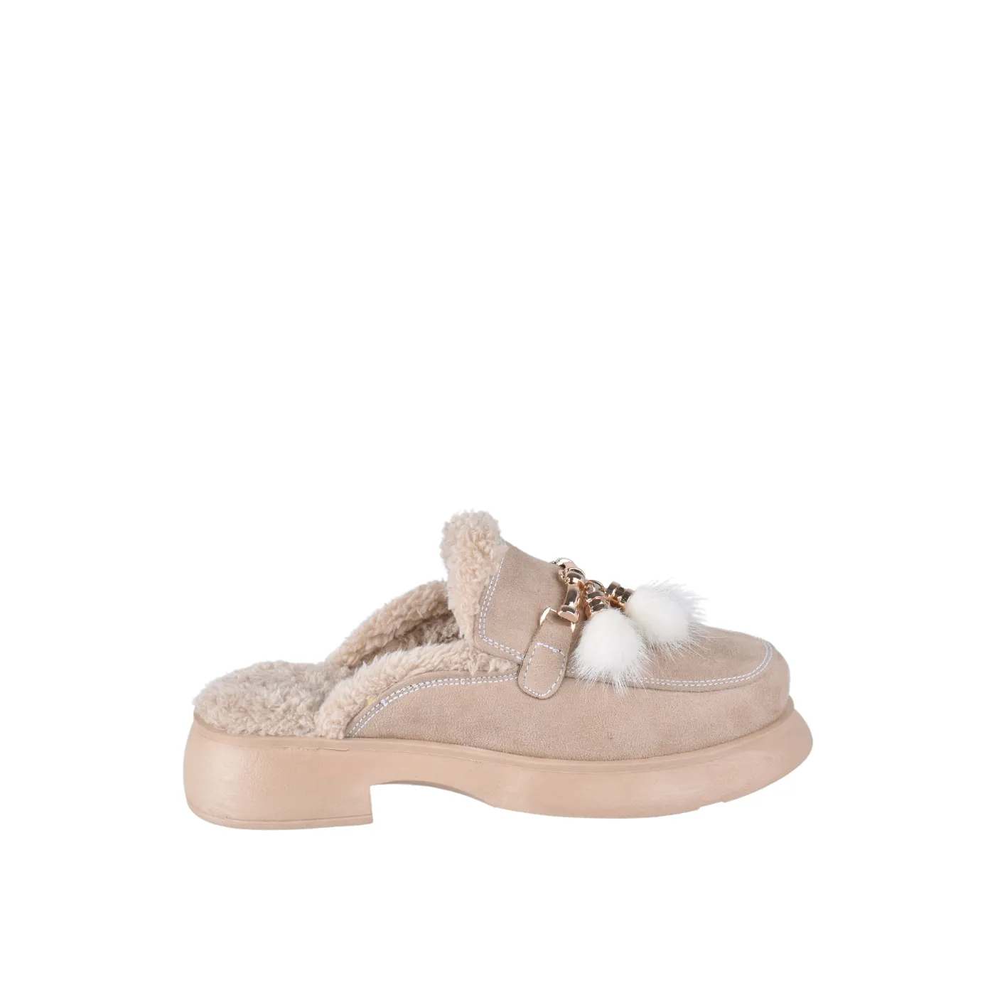 Suede Comfy Clogs With Buckle