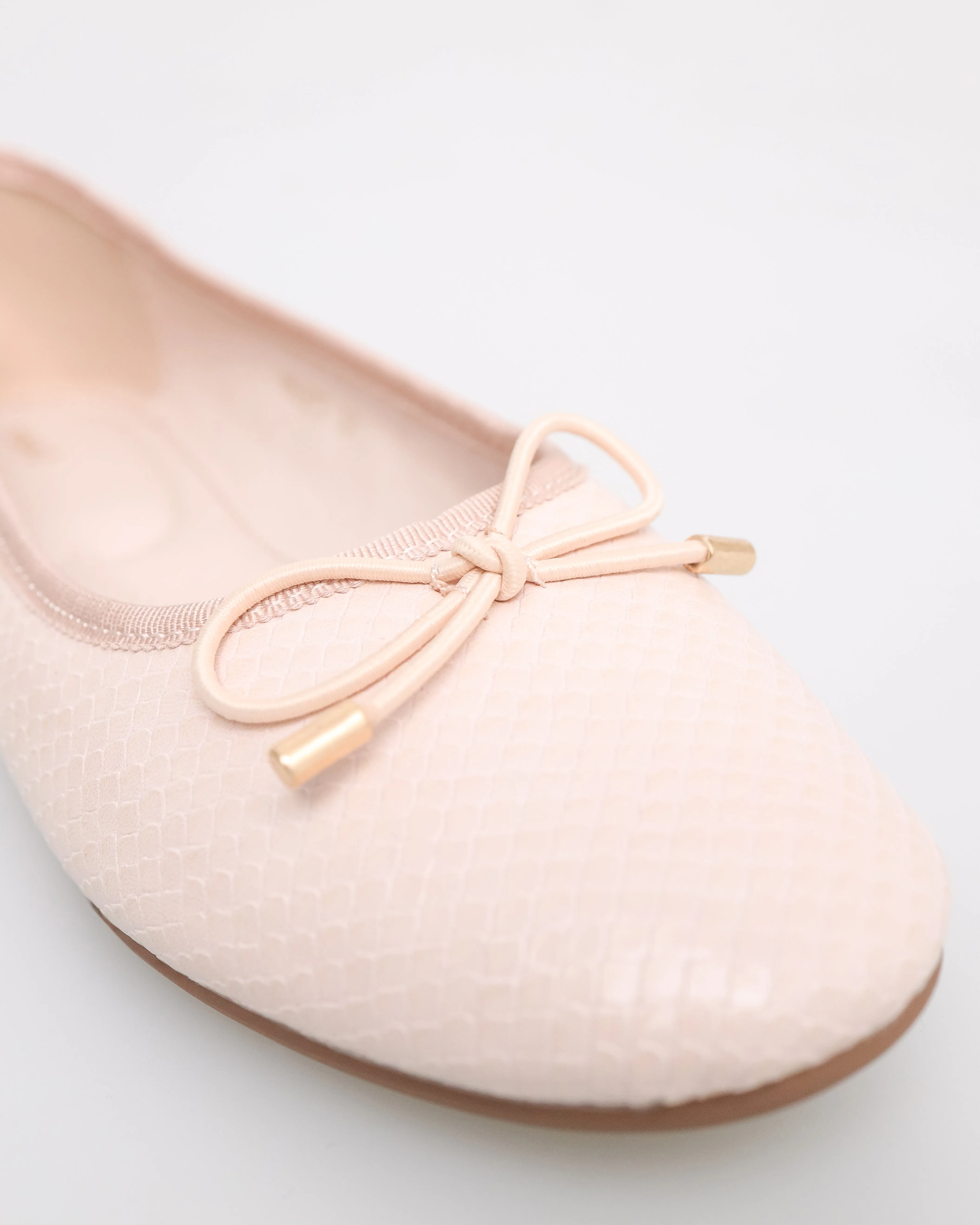 Tomaz NN375 Ladies Bow Flats (Nude)
