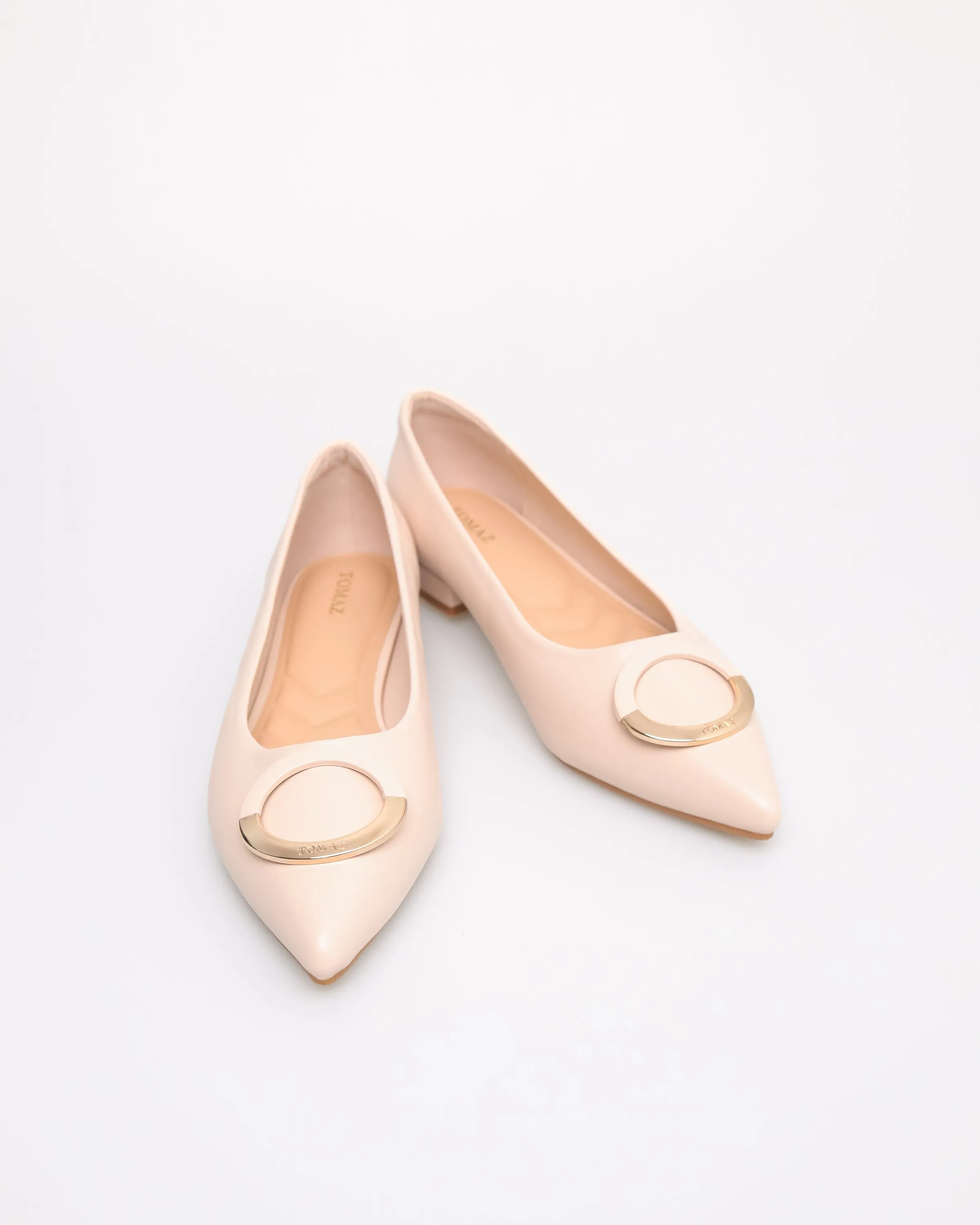 Tomaz YX180 Ladies Bohemian Buckle Flats