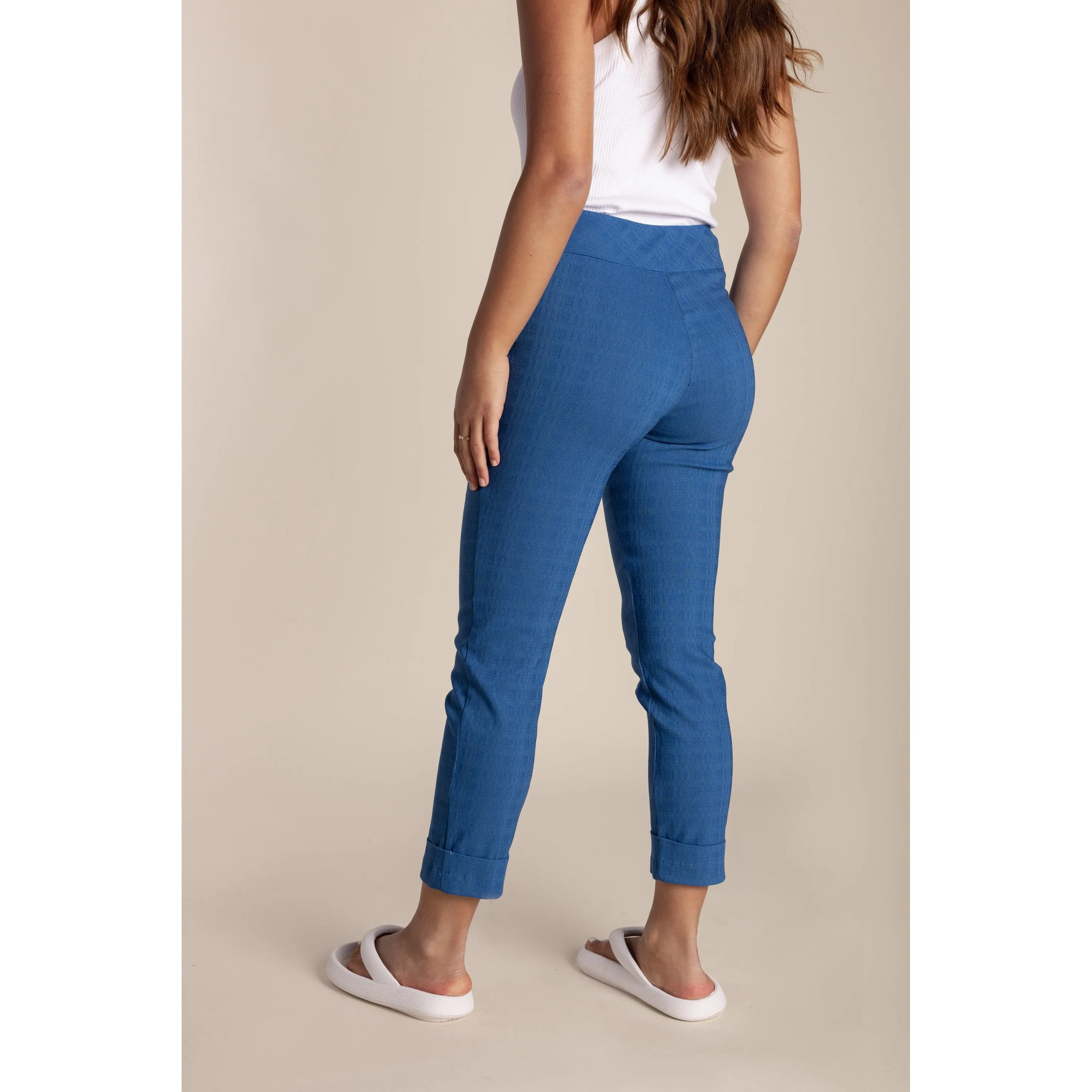 Two T's - Pull On Cuffed Pant Bright Denim