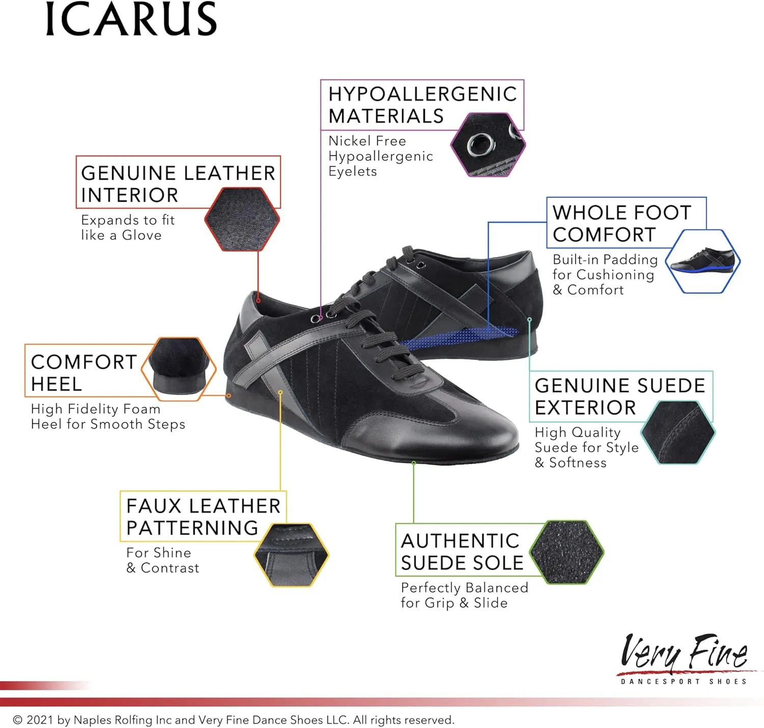Very Fine Men's Icarus Practice Sneaker for Ballroom Latin Dancing