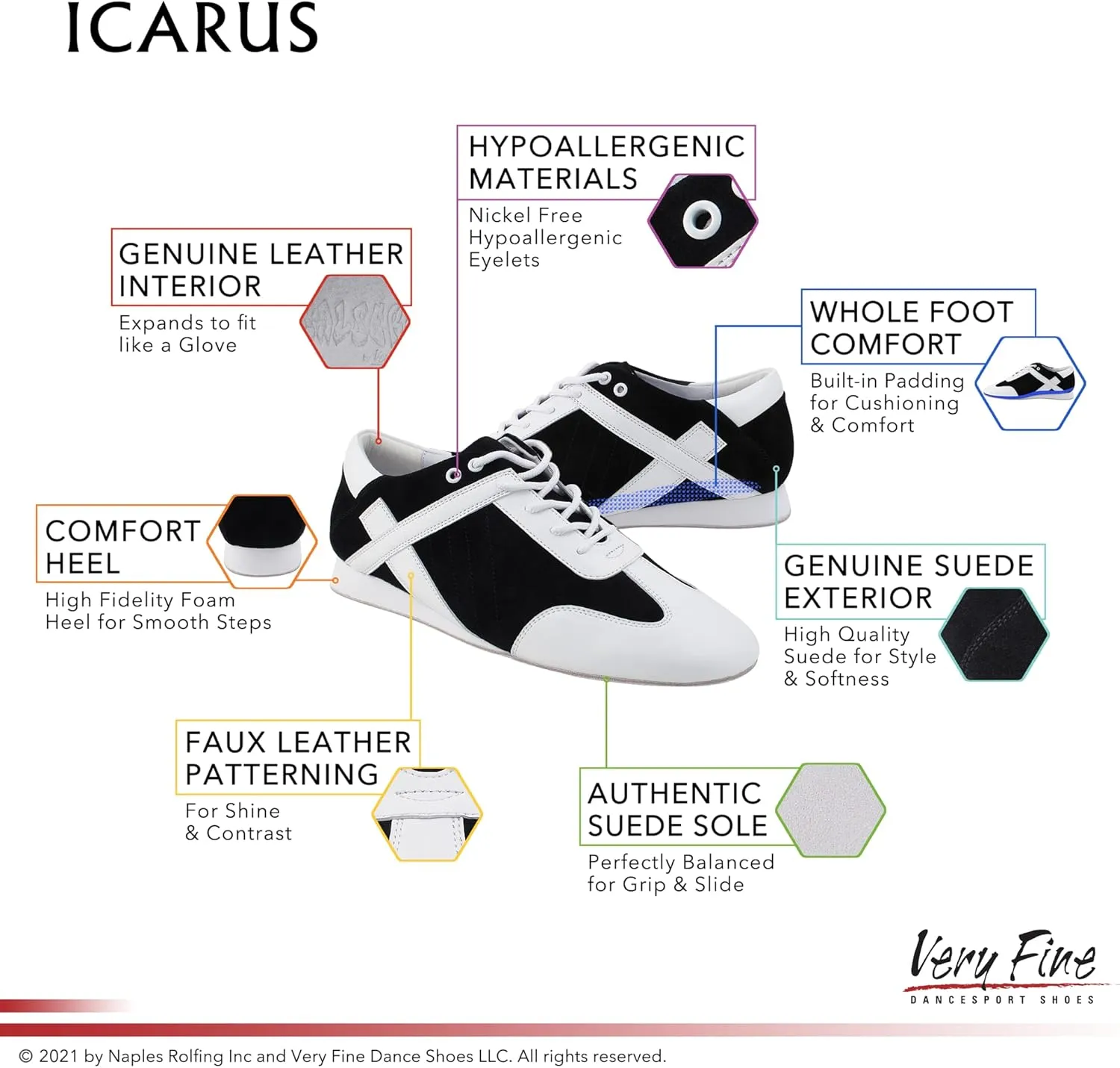 Very Fine Men's Icarus Practice Sneaker for Ballroom Latin Dancing