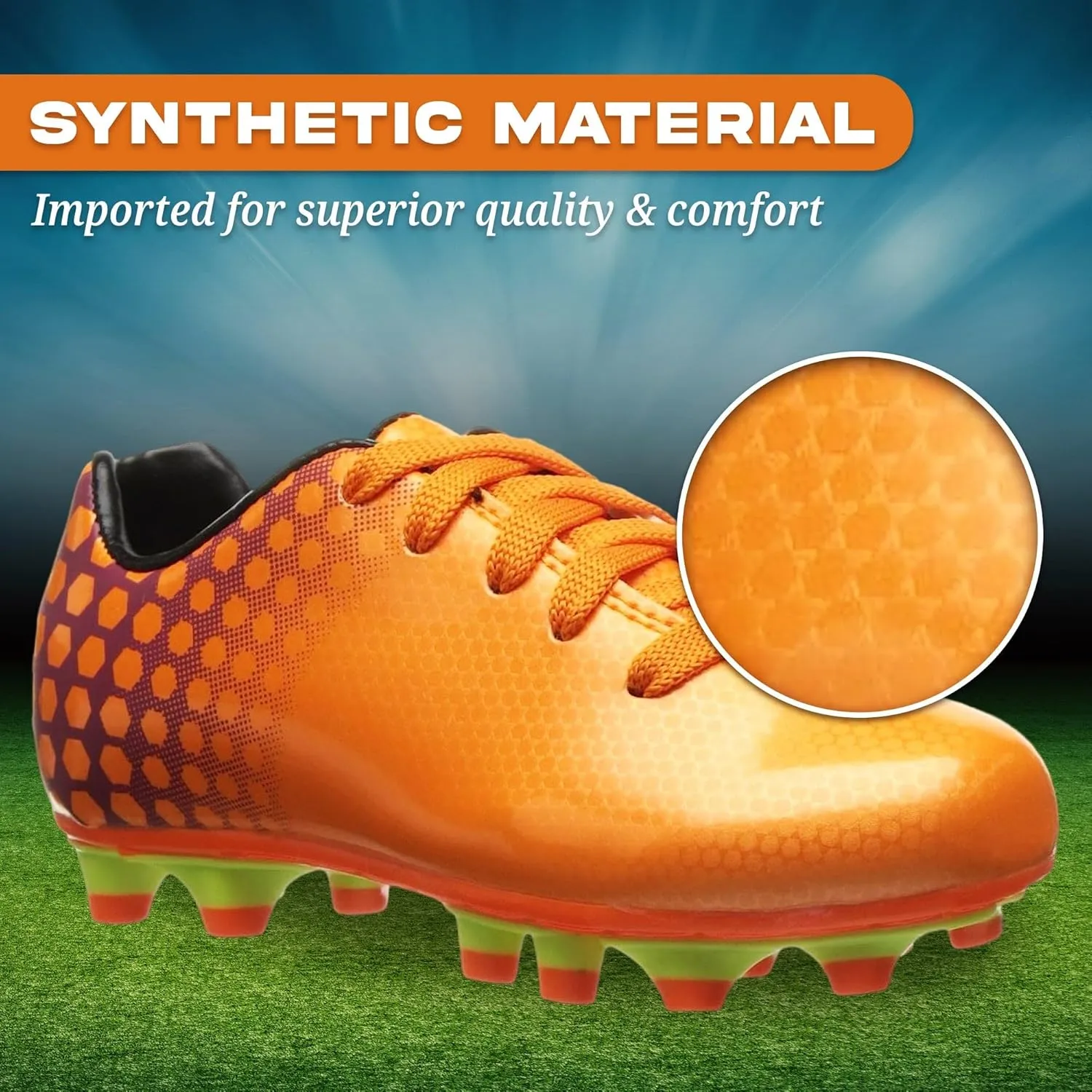 Vizari Palomar Firm Ground Soccer Shoes for Boys and Girls | Durable Synthetic Youth Soccer Cleats with Cushioned Sole for Stability | Secure Fit Kids Cleats with Padded Heel