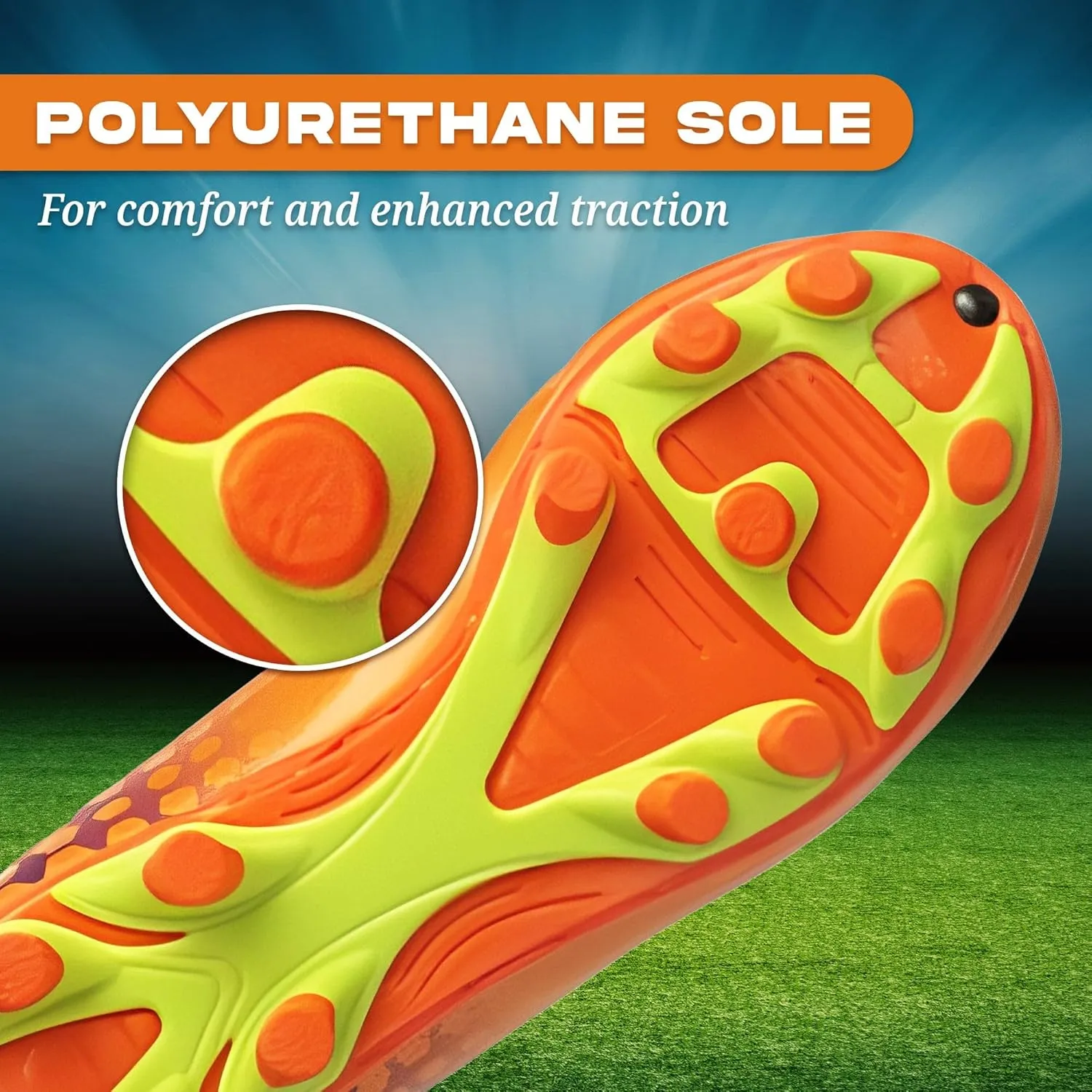 Vizari Palomar Firm Ground Soccer Shoes for Boys and Girls | Durable Synthetic Youth Soccer Cleats with Cushioned Sole for Stability | Secure Fit Kids Cleats with Padded Heel