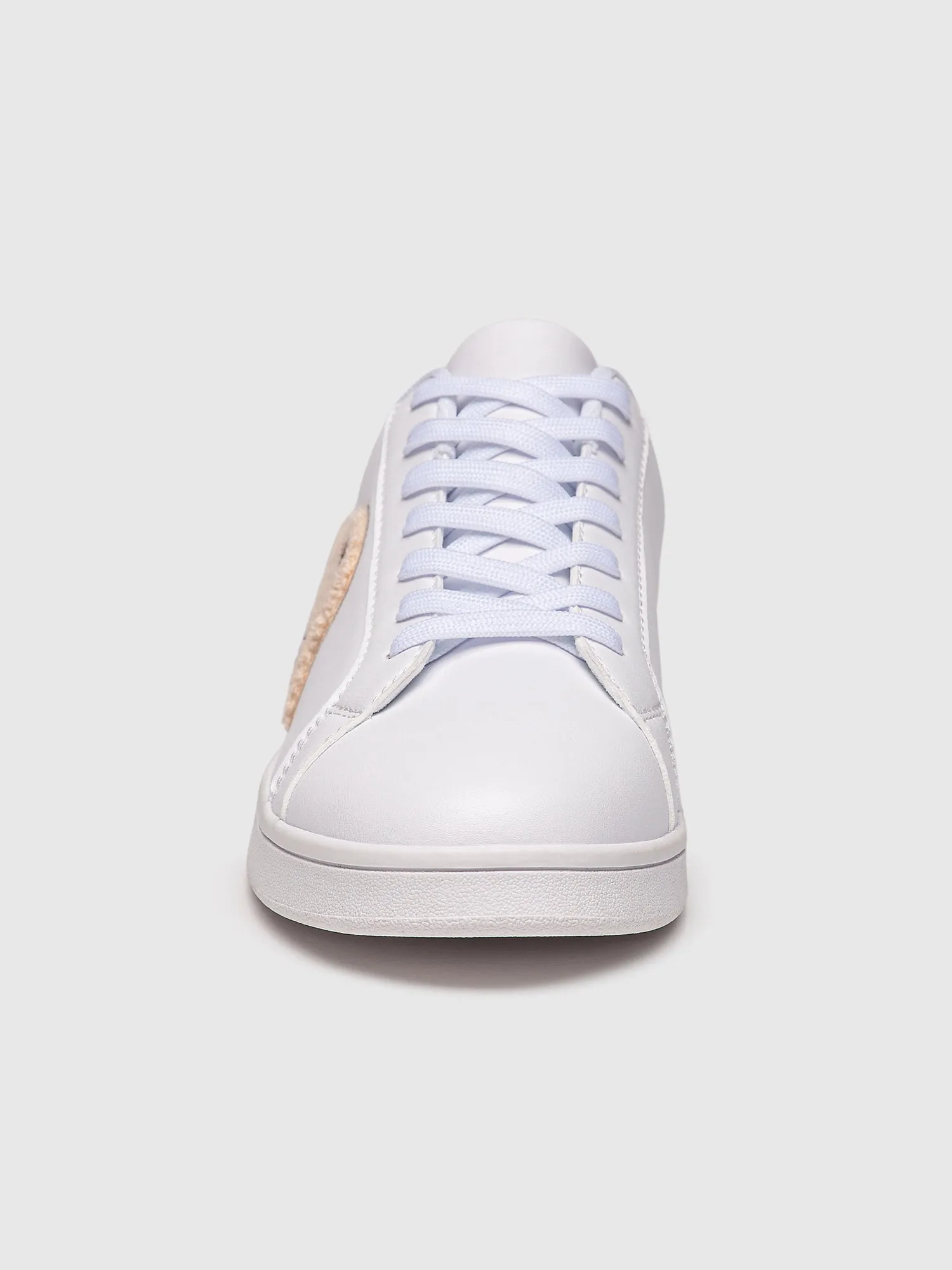 White Plush Sneakers