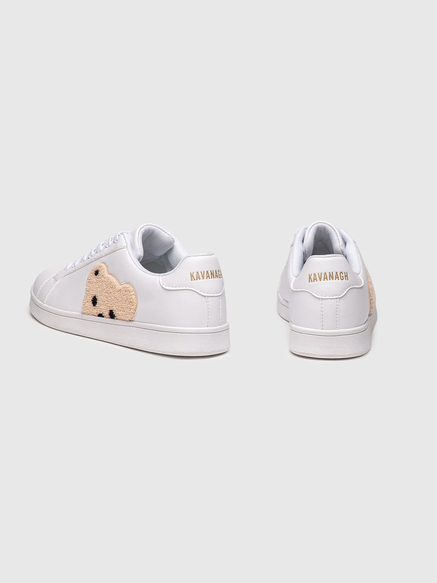 White Plush Sneakers