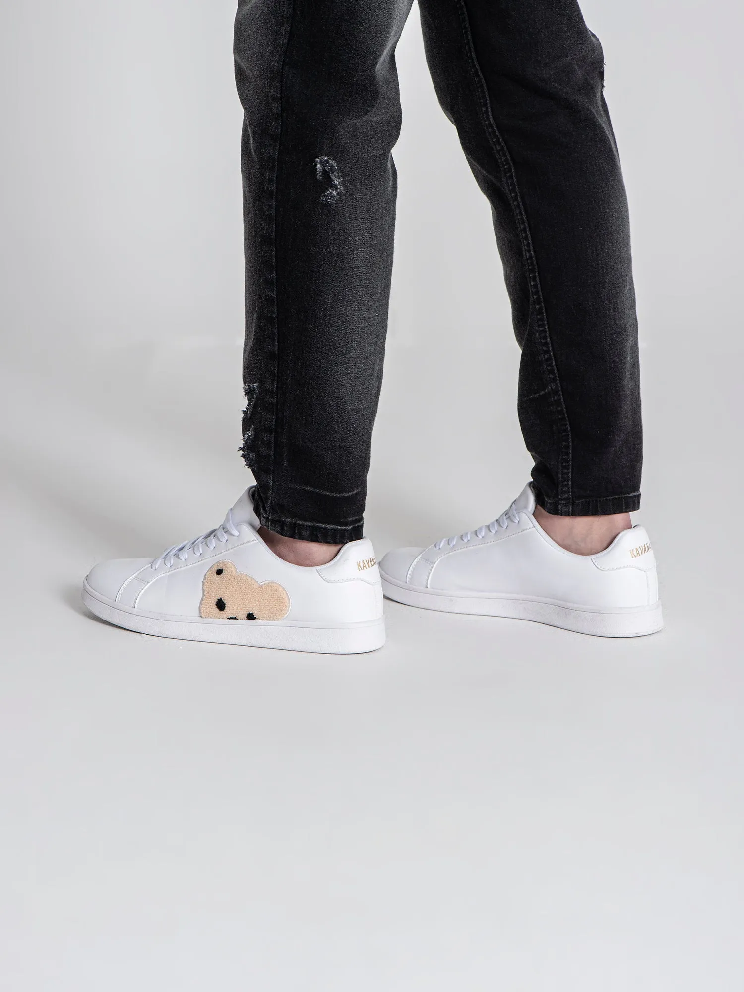 White Plush Sneakers