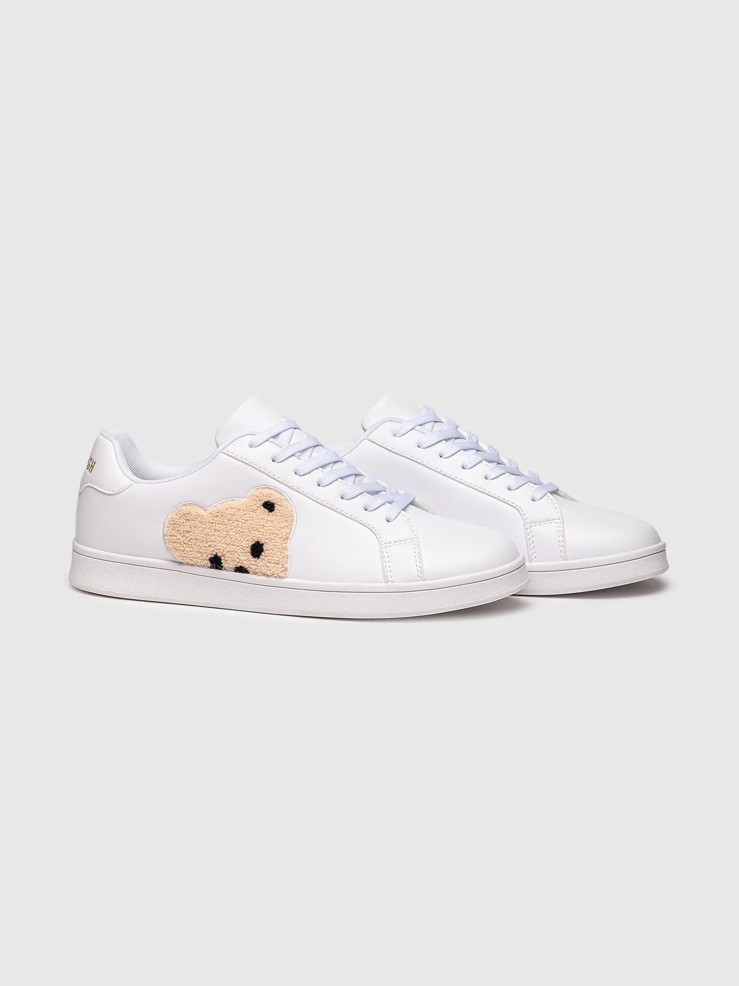White Plush Sneakers