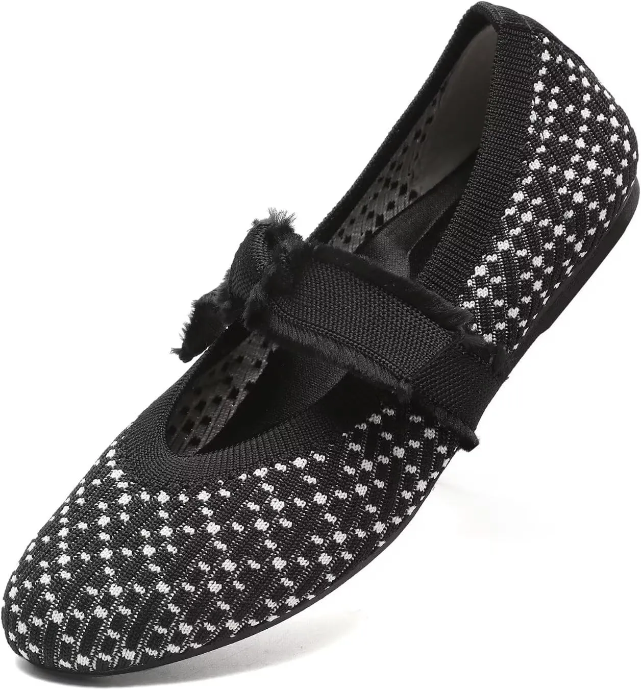 Women Mary Jane Flats Shoes Adjustable Strap Comfortable Office Dress Walking Shoes with Arch Support