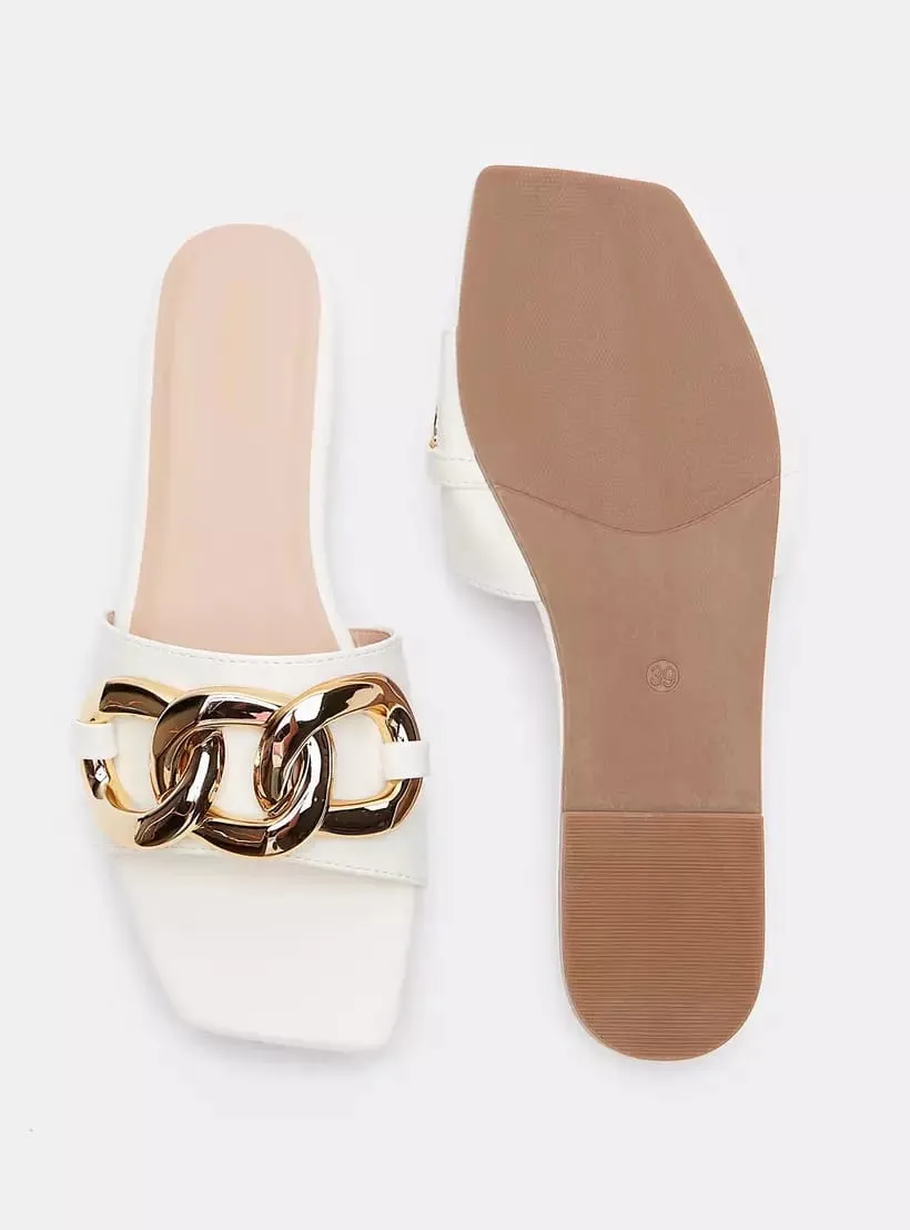 Womens Flat Square Open Toe Sandals   S630018