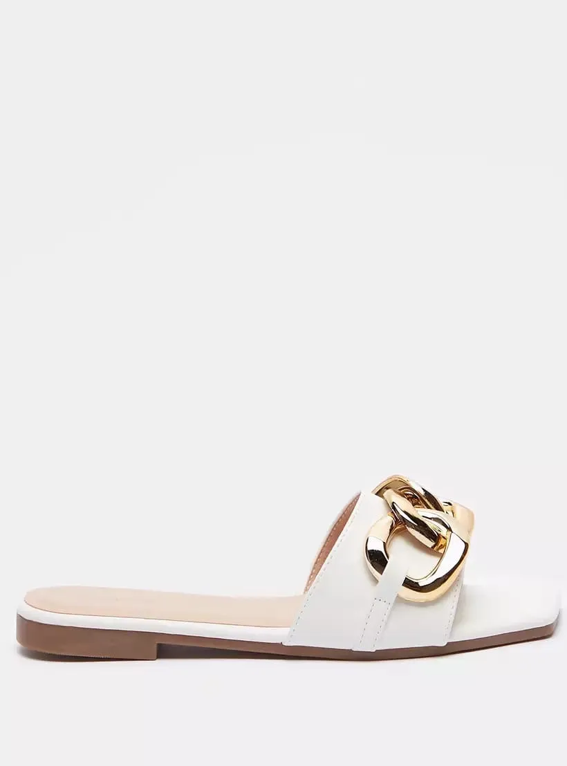 Womens Flat Square Open Toe Sandals   S630018
