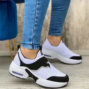 Women's Walking Shoes,Fashion Sneakers for Women,Breathable Sneakers Lightweight Knitted Non-Slip Shoe for Women Work Workout Gym Travel-White||5