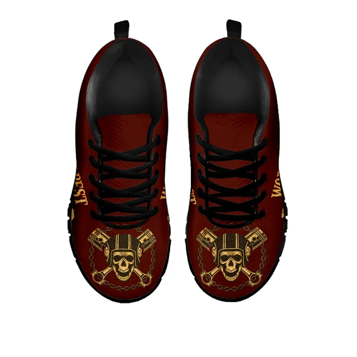 Worlds Best Biker Dad - Men's Running Shoes (D)