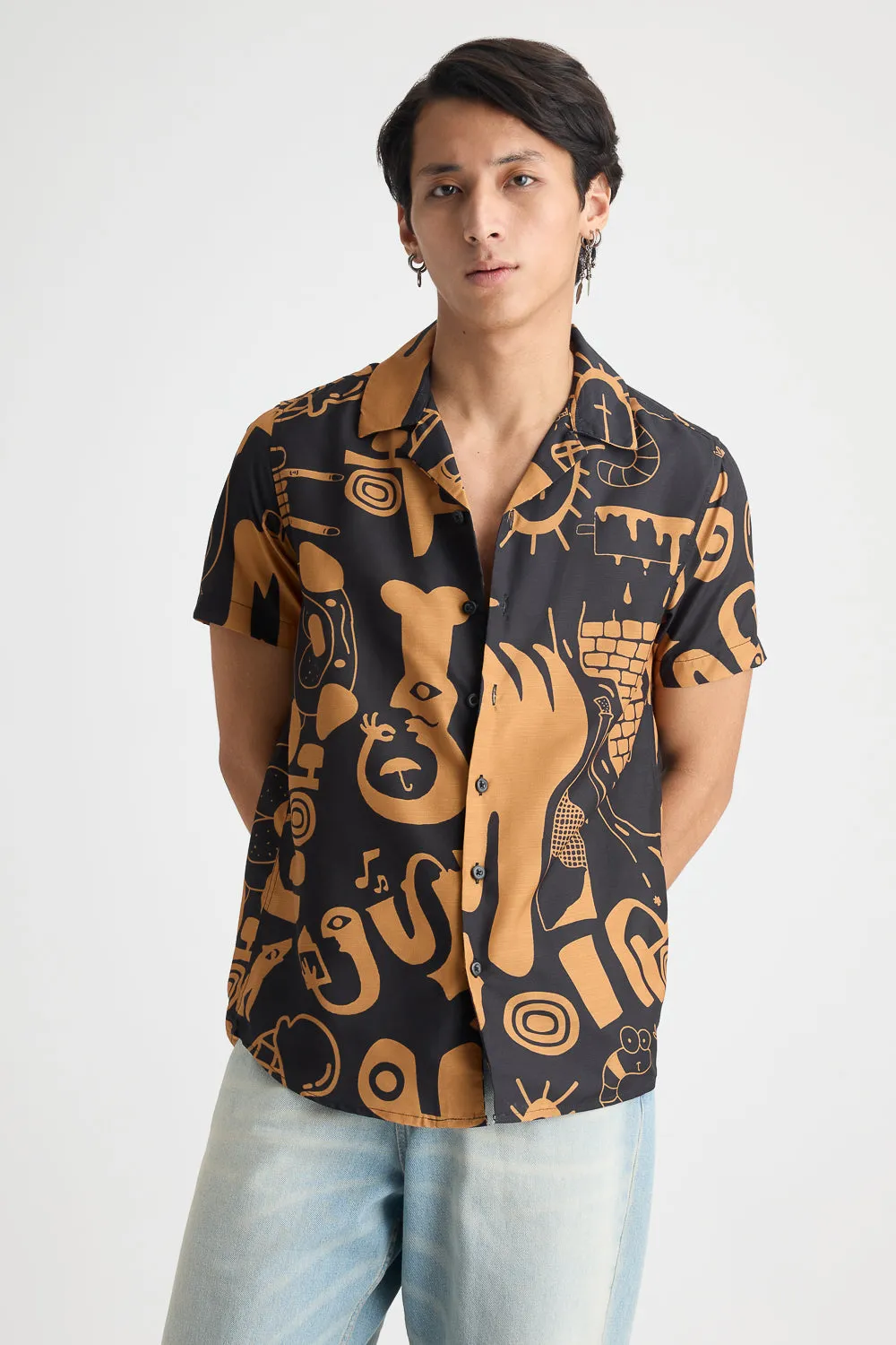 Zagzoobot Men's Black Shirt