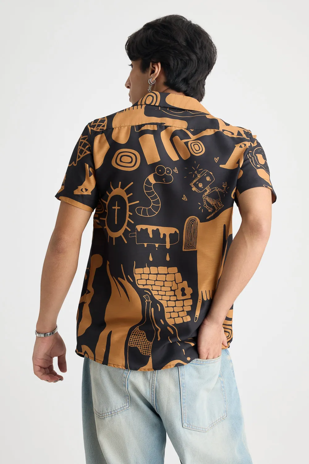 Zagzoobot Men's Black Shirt